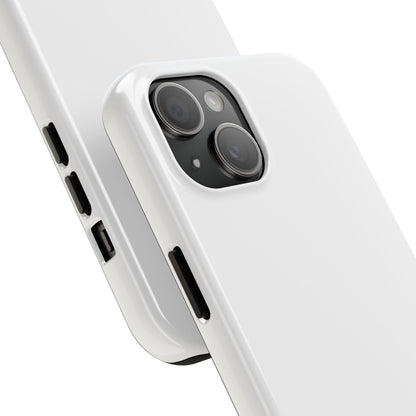 Tough Phone Case — Slim White Protective Case with Gold 'TRILLION' Accent