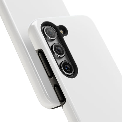 Tough Phone Case — Slim White Protective Case with Gold 'TRILLION' Accent