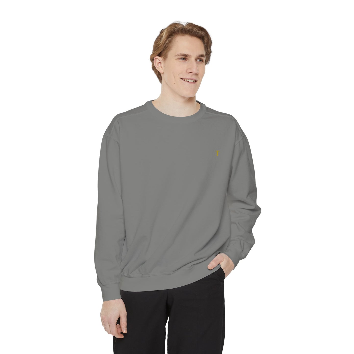 Embroidered Minimalist Crewneck Sweatshirt