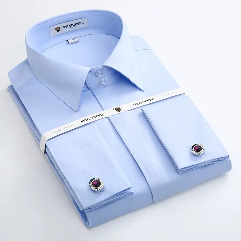 Camisa Social Masculina com Punho Francês