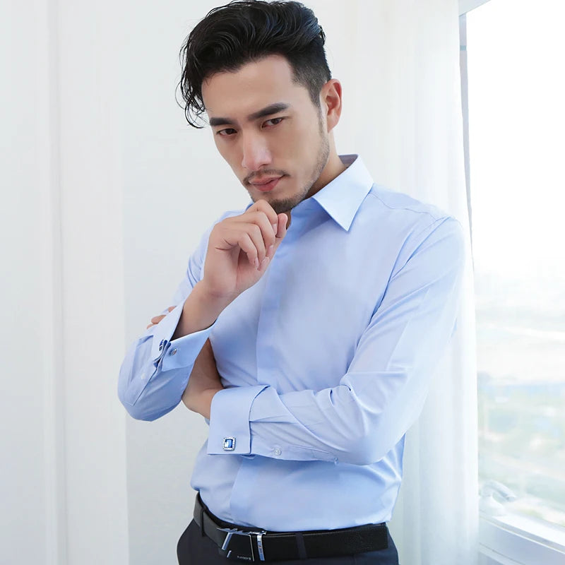 Camisa Social Masculina com Punho Francês