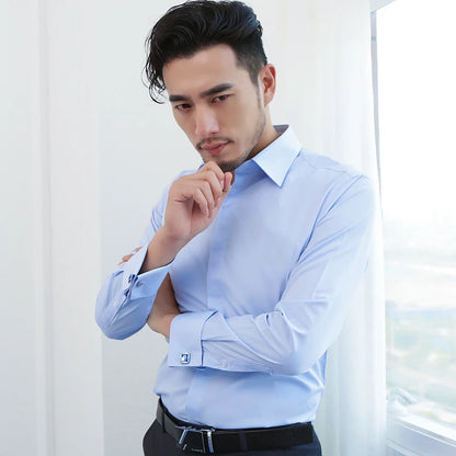 Camisa Social Masculina com Punho Francês