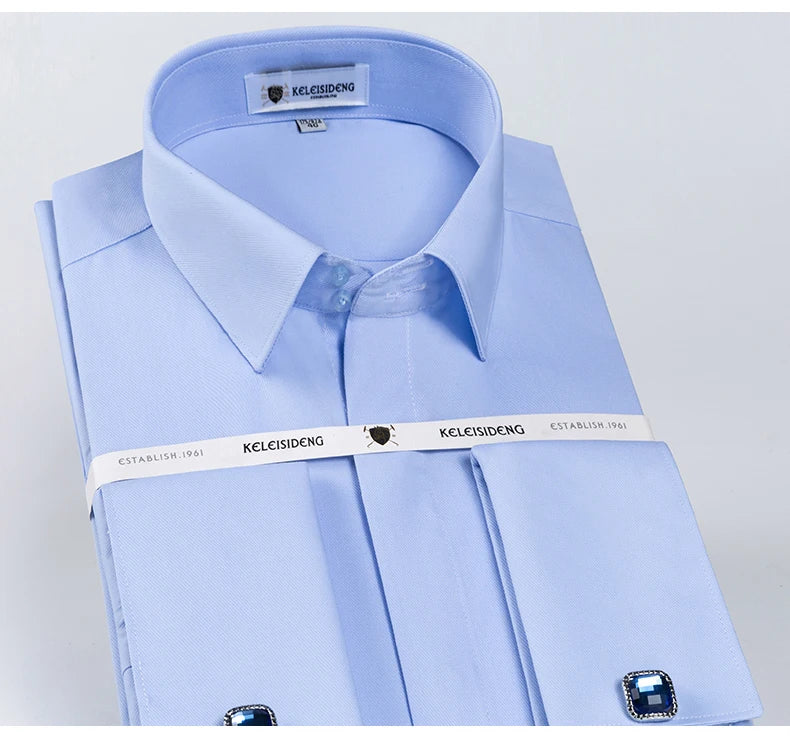 Camisa Social Masculina com Punho Francês