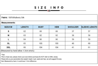 camisas de vestido de seda feminina