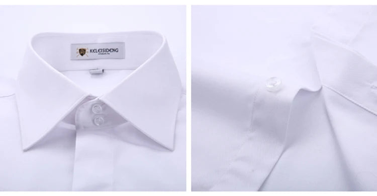 Camisa masculina clássica com punho francês e botão oculto