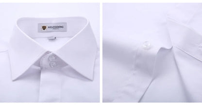 Camisa masculina clássica com punho francês e botão oculto