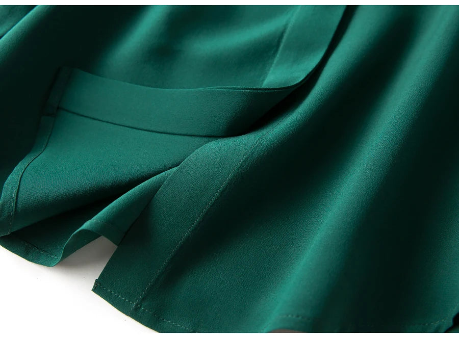 camisas de vestido de seda feminina