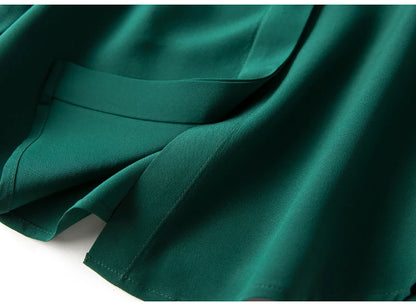 camisas de vestido de seda feminina