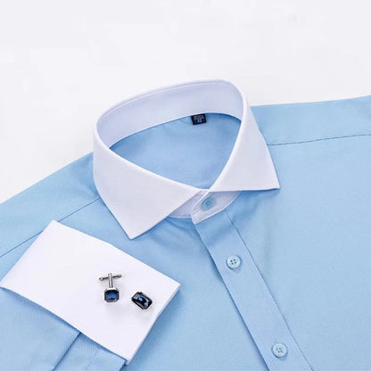 Camisa Social Masculina com Punho Francês