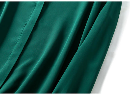 camisas de vestido de seda feminina