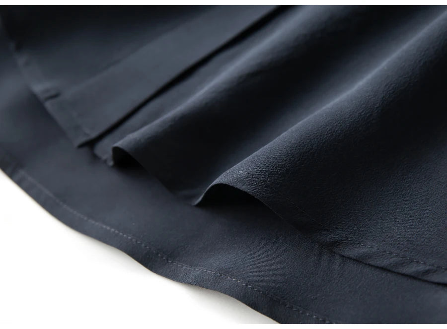 camisas de vestido de seda feminina